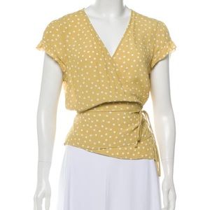 Rouje polka dot wrap top